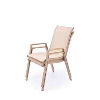 HOVER krzesło ogrodowe, beżowy / cappuccino (1p1szt)