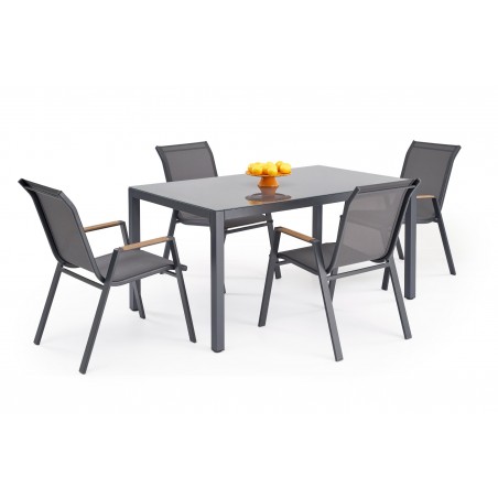 HOVER stół ogrodowy, popielaty / antracytowy (1p1szt)