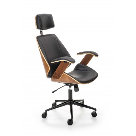 IGNAZIO fotel obrotowy, orzechowy-czarny (1p1szt)