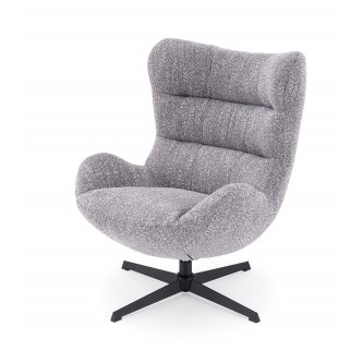 JACKIE fotel wypoczynkowy z funkcją obracania, popielaty (1p1szt)