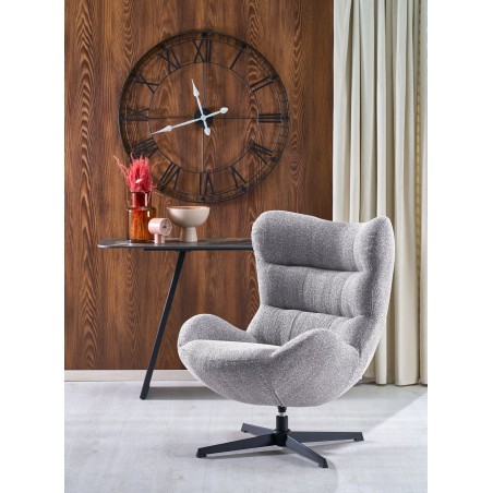 JACKIE fotel wypoczynkowy z funkcją obracania, popielaty (1p1szt)
