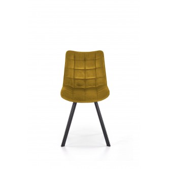K332 krzesło nogi - czarne, siedzisko - musztardowy (1p2szt)