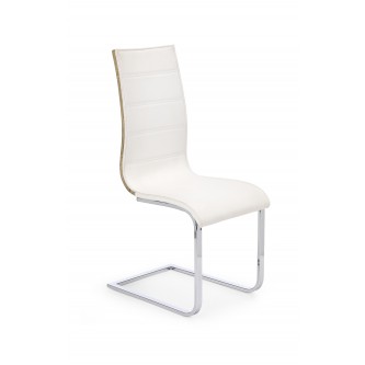 K104 krzesło biały/sonoma ekoskóra (2p4szt)