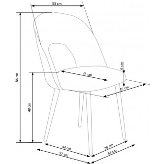 K384 krzesło ciemny zielony / czarny (1p4szt)