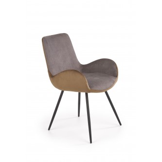 K392 krzesło popielaty / brązowy (2p4szt)