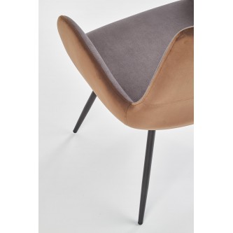 K392 krzesło popielaty / brązowy (2p4szt)