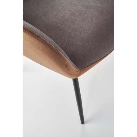 K392 krzesło popielaty / brązowy (2p4szt)