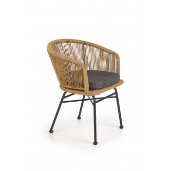 K400 krzesło czarny / naturalny / popielaty (1p2szt)