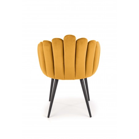 K410 krzesło musztardowy velvet (1p1szt)