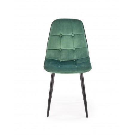 K417 krzesło ciemny zielony velvet (1p4szt)