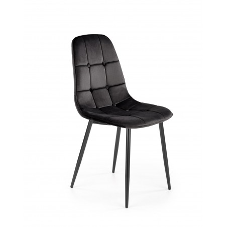 K417 krzesło czarny velvet (1p4szt)