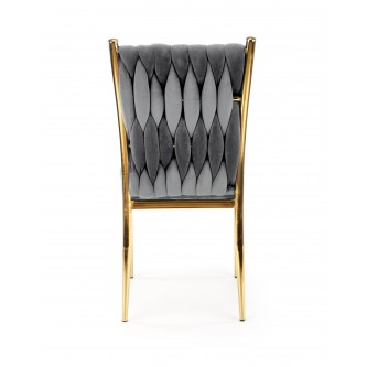 K436 krzesło popielaty/złoty (1p2szt)
