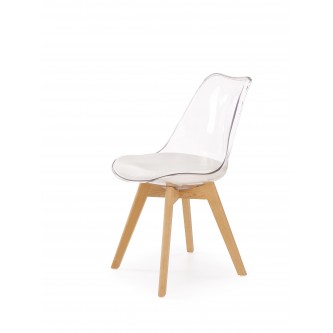 K246 krzesło bezbarwny / buk (1p2szt)