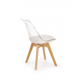 K246 krzesło bezbarwny / buk (1p2szt)