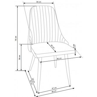 K285 krzesło ciemny popiel (1p4szt)