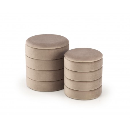 PACHO zestaw 2 puf, beżowy (1p1set)