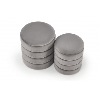 PACHO zestaw 2 puf, popielaty (1p1set)