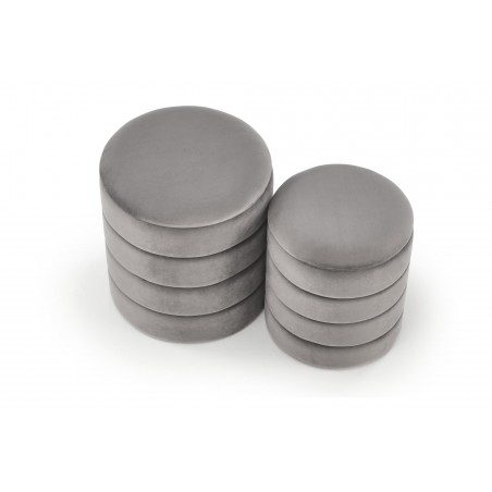 PACHO zestaw 2 puf, popielaty (1p1set)