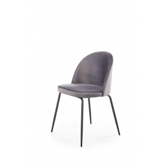 K314 krzesło nogi - czarne, tapicerka - c. popielaty (1p2szt)