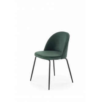K314 krzesło nogi - czarne, tapicerka - c. zielony (1p2szt)