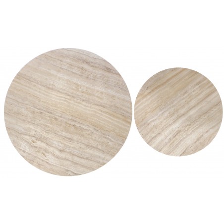 PAOLA zestaw 2 ław trawertyn / kaszmir (1p1szt)