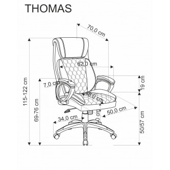 THOMAS fotel gabinetowy czarny (1p1szt)